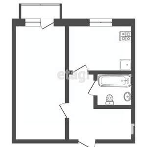 1-к квартира, вторичка, 27м2, 2/9 этаж