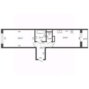 1-к квартира, вторичка, 37м2, 7/9 этаж