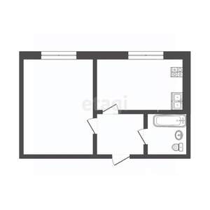 1-к квартира, вторичка, 33м2, 2/3 этаж