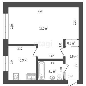 1-к квартира, вторичка, 35м2, 3/5 этаж