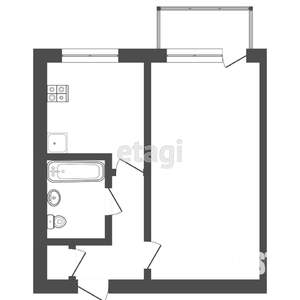 1-к квартира, вторичка, 31м2, 2/5 этаж