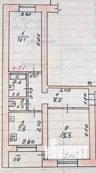 2-к квартира, вторичка, 50м2, 1/5 этаж