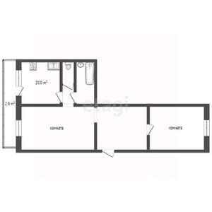 3-к квартира, вторичка, 89м2, 2/4 этаж