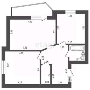 2-к квартира, вторичка, 62м2, 2/14 этаж
