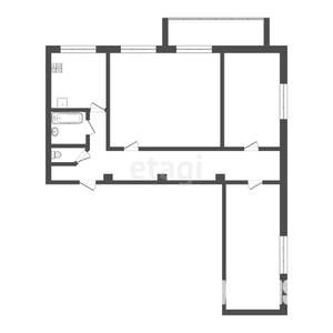 3-к квартира, вторичка, 58м2, 3/5 этаж