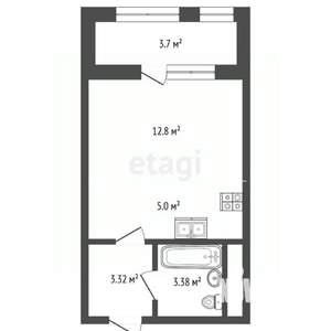 Студия квартира, вторичка, 26м2, 10/18 этаж