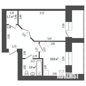 1-к квартира, вторичка, 39м2, 7/16 этаж