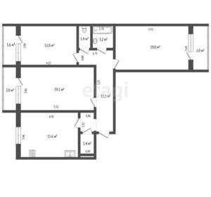 3-к квартира, вторичка, 82м2, 9/10 этаж