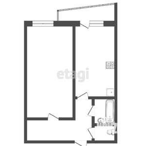 1-к квартира, вторичка, 43м2, 5/10 этаж