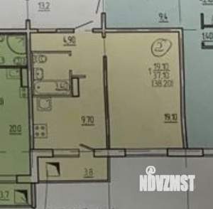 1-к квартира, вторичка, 38м2, 2/10 этаж