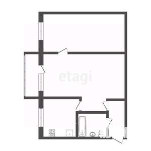 2-к квартира, вторичка, 43м2, 4/5 этаж