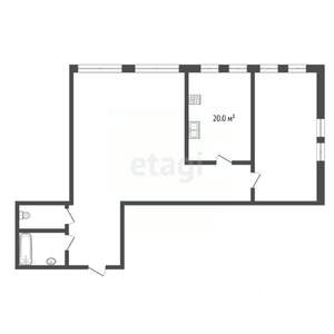 2-к квартира, вторичка, 80м2, 1/4 этаж