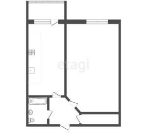 1-к квартира, вторичка, 40м2, 7/10 этаж