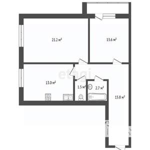 2-к квартира, вторичка, 68м2, 1/10 этаж
