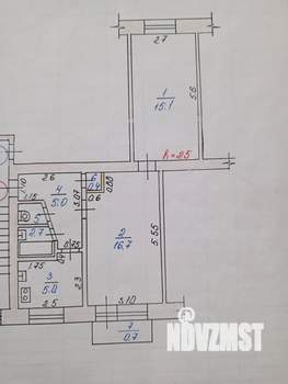2-к квартира, вторичка, 45м2, 2/5 этаж