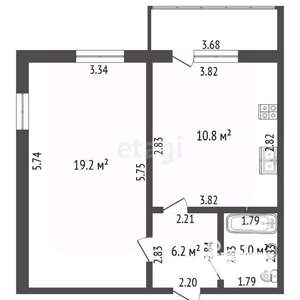 1-к квартира, вторичка, 41м2, 5/9 этаж