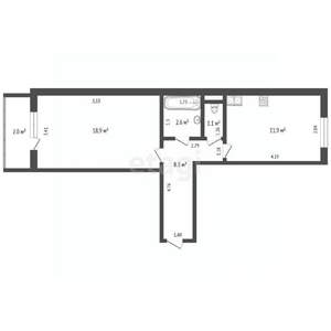 1-к квартира, вторичка, 43м2, 1/10 этаж