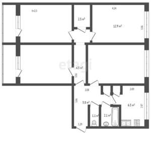 4-к квартира, вторичка, 78м2, 4/5 этаж