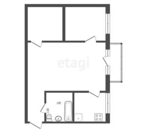 2-к квартира, вторичка, 41м2, 4/5 этаж