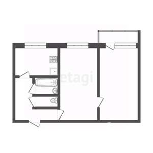 2-к квартира, вторичка, 47м2, 3/5 этаж