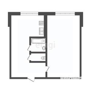 1-к квартира, вторичка, 33м2, 3/5 этаж