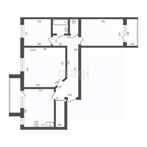 3-к квартира, вторичка, 83м2, 5/5 этаж