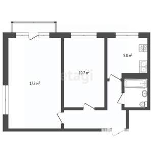 2-к квартира, вторичка, 43м2, 3/5 этаж