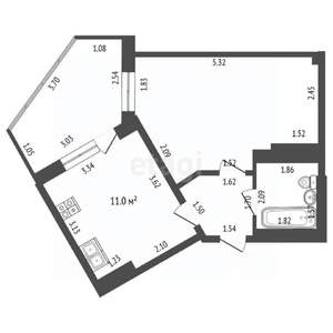 1-к квартира, вторичка, 35м2, 18/18 этаж