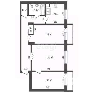 3-к квартира, вторичка, 64м2, 5/5 этаж