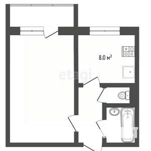 1-к квартира, вторичка, 34м2, 5/10 этаж