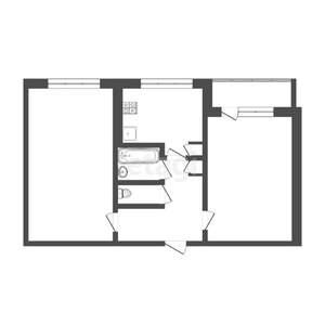2-к квартира, вторичка, 47м2, 2/5 этаж