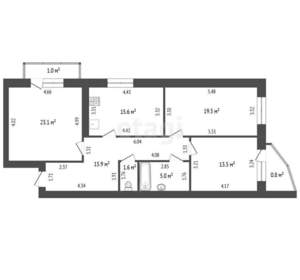 3-к квартира, вторичка, 94м2, 8/10 этаж