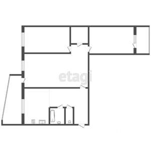 3-к квартира, вторичка, 64м2, 2/9 этаж