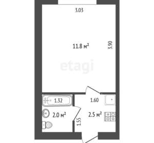 1-к квартира, вторичка, 16м2, 5/5 этаж