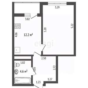 1-к квартира, вторичка, 41м2, 15/18 этаж