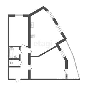 2-к квартира, вторичка, 68м2, 14/16 этаж