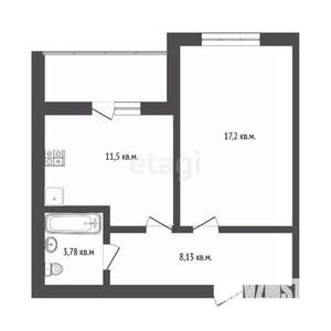 1-к квартира, вторичка, 40м2, 14/14 этаж