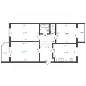 3-к квартира, вторичка, 92м2, 8/11 этаж