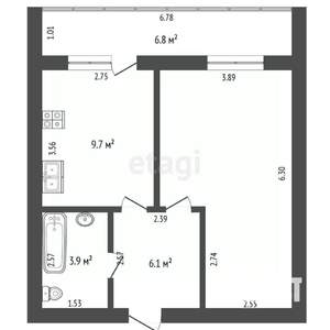 1-к квартира, вторичка, 41м2, 10/10 этаж