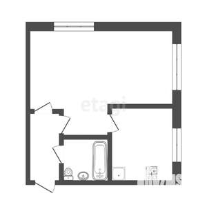 1-к квартира, вторичка, 30м2, 3/5 этаж