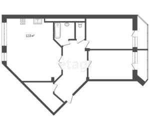 3-к квартира, вторичка, 87м2, 12/16 этаж