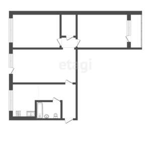 3-к квартира, вторичка, 64м2, 5/5 этаж