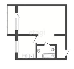 1-к квартира, вторичка, 31м2, 5/5 этаж