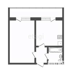1-к квартира, вторичка, 40м2, 9/9 этаж
