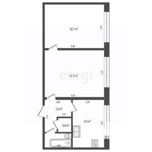 2-к квартира, вторичка, 33м2, 1/2 этаж