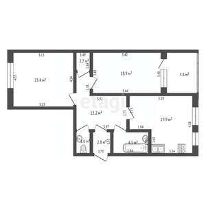 2-к квартира, вторичка, 141м2, 5/5 этаж