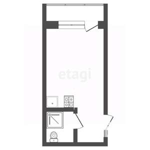 Студия квартира, вторичка, 24м2, 7/12 этаж