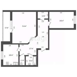 2-к квартира, вторичка, 71м2, 1/10 этаж