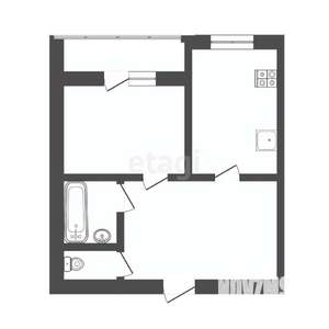 1-к квартира, вторичка, 45м2, 1/9 этаж