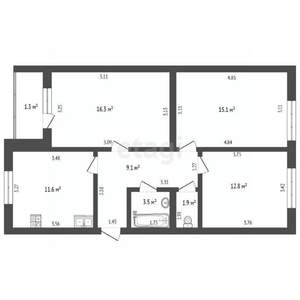 3-к квартира, вторичка, 72м2, 10/10 этаж